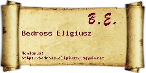 Bedross Eligiusz névjegykártya